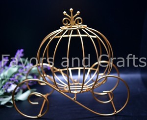 Gold Cinderella Pumpkin Carriage Wedding Centerpiece Coach Carroza