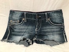 maurice s Kids Girls Size 1/2 Jean Shorts Blue Faded Distressed Nice