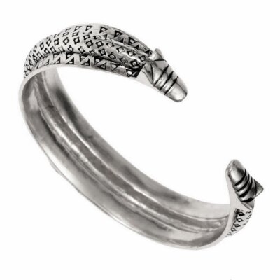 Baltischer Armreifen - Wikinger Armschmuck Mittelalter Armring Bronze/Versilbert