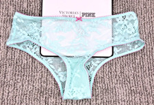 Victoria's Secret Tease NWT XL Green Lace Cheeky Panty Floral Sheer Bow