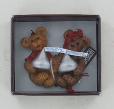 New Kurt S Adler Hershey's Ornament - 2 Bears Holding Hershey's Kisses