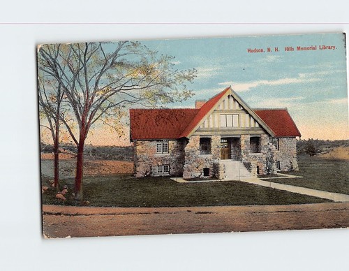 Postcard Hills Memorial Library Hudson New Hampshire USA