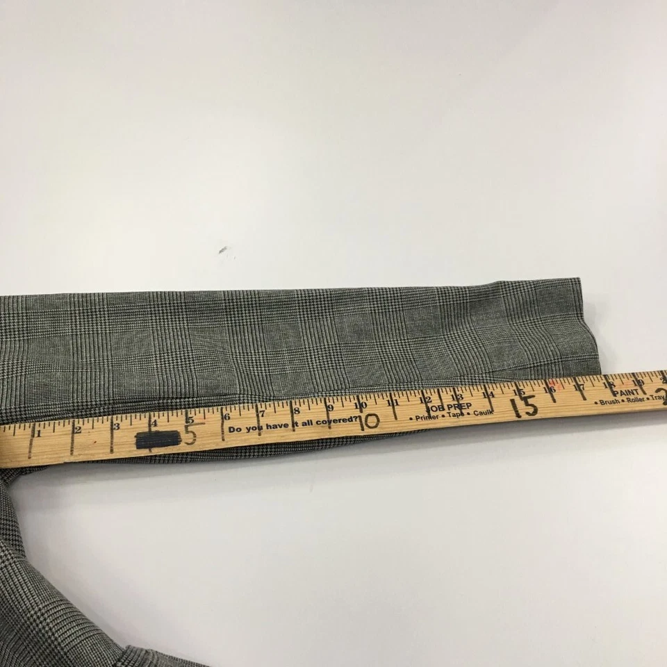 Chaqueta Blazer Banana Republic Para Mujer Talla 8 Gris Glen Cuadros 1 Botón Nueva con Etiquetas Foto 3 de 4