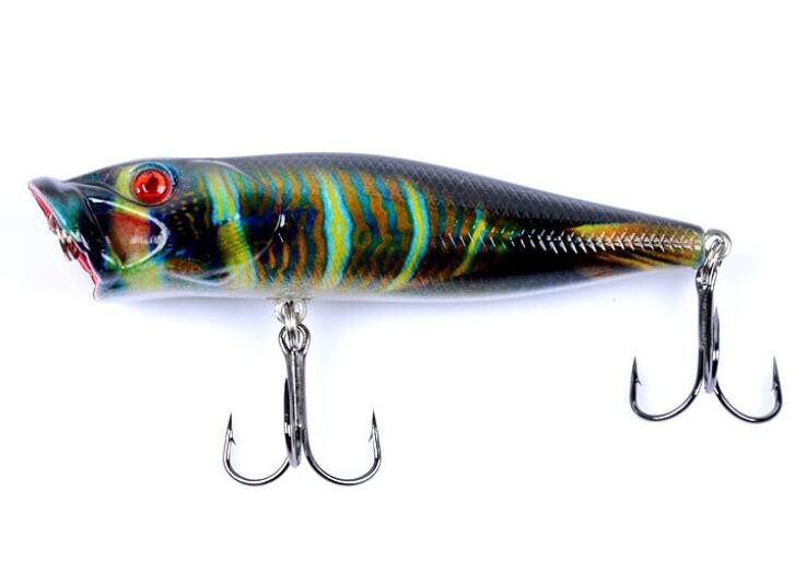 4PCS Popper Fishing Lure 9.5cm 3.7in Crankbait Artificial Hard Swimbait Trolling - Image 5