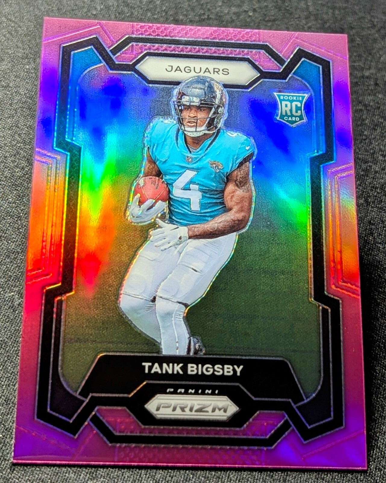2023 Panini Prizm Football Tank Bigsby Pink Prizm Rookie RC No. 348 Jaguars
