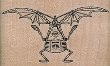 Winged Thingie 2 1/2 x 1 1/2" Rubber Stamp, Victorian Stamp, Steampunk Stamp