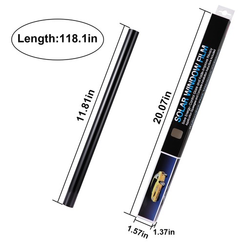300CM Uncut Roll Window Tint Film 5% VLT 20" x 10ft Feet Car Home Office Glass - Bild 10 von 12