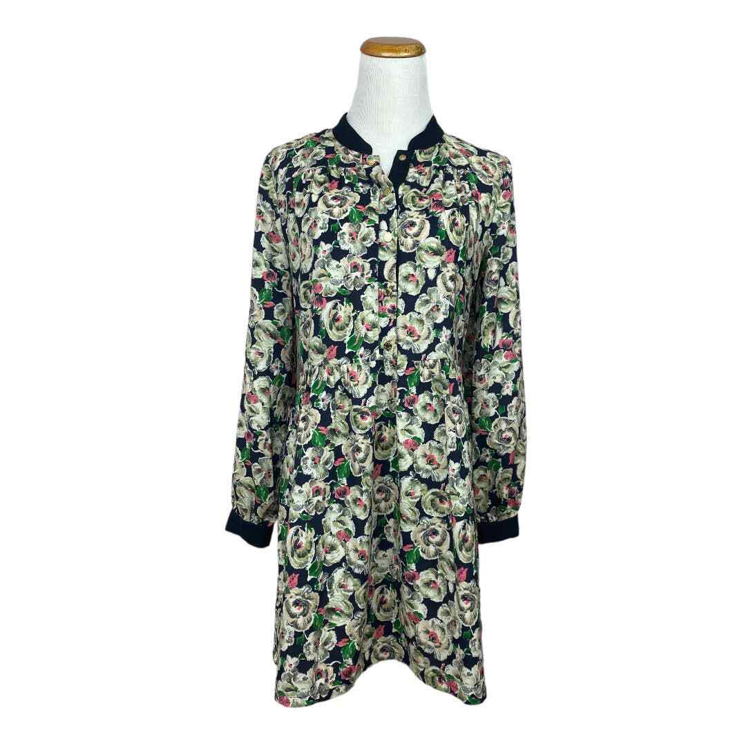 Juicy Couture Long sleeve Navy Floral baby doll dress Size 4 | eBay