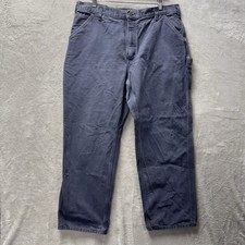 VTG Carhartt Duck Canvas Heavy Utility Workwear Pants Faded B11 PTB 38 X 31