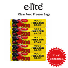 Small 7" x 9" Freezer Food Storage Bags–Clear Poly Plastic Bags For Fruits | Veg