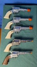 Lot of 5 Vintage Metal Cowboy Western Toy Cap Guns - As-Is / Untested Lot