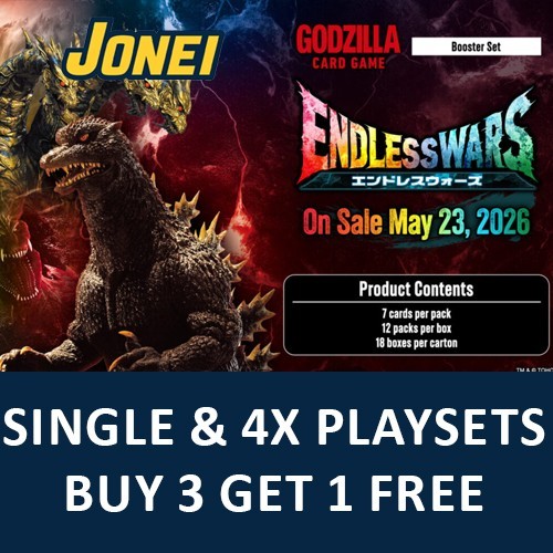 Juego de Cartas Godzilla EBP04 Endless Wars EN Tarjeta Única y 4x Juego Común y Raro