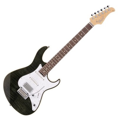 Cort G280 Select Flame Top 6-String Electric Guitar, Transparent Black Finish...