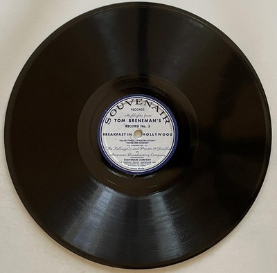 Tom Breneman Breakfast in Hollywood Record No. 3/4 78 rpm E+ Souvenair (1946)