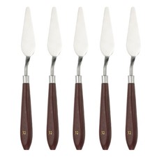 5pcs Painting Palette Knife 2.83 x 0.94 Inch Stainless Steel with Plastic Handle
