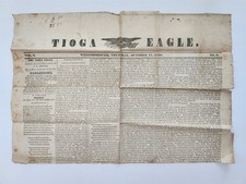 1838 antique TIOGA EAGLE wellsborough pa COUNTY ELECTION RETURNS partial NEWS