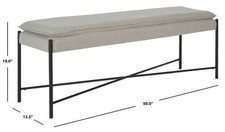 Safavieh KARA CUSHIONED X BENCH, Reduced Price 2172771025 BCH6402C