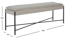 Safavieh KARA CUSHIONED X BENCH, Reduced Price 2172771025 BCH6402C