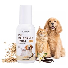 Dog Detangler  Dematting Spray   Leave-in Conditioner for Soft, Smooth white