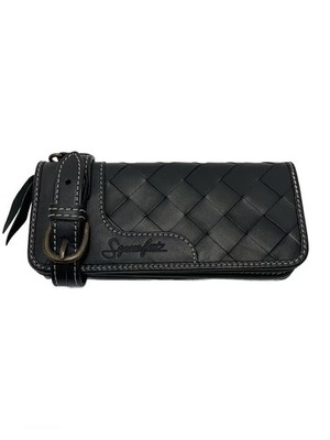 DEGNER Long Wallet, Cowhide Leather, Black, Plain, Men's sfw-3