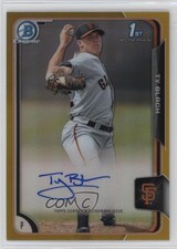 2015 Bowman Chrome Prospects Gold Refractor 47/50 Ty Blach #BCAP-TBL Auto 0b0