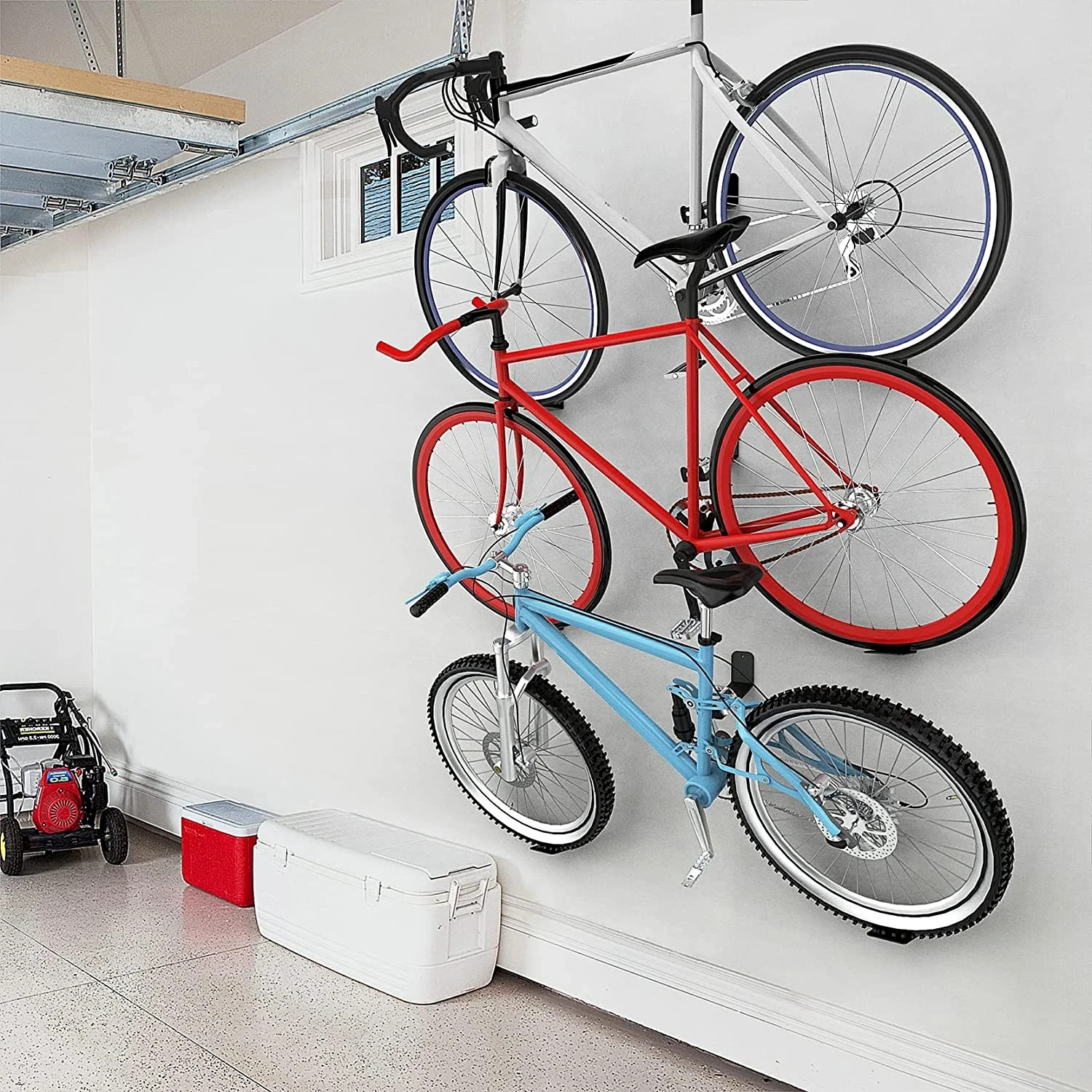 3 Pack Bike Pedal Hanger Wall Mount, Heavy Duty Horizontal Bike Rack for Garage