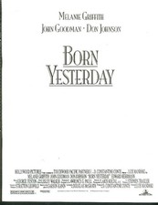 Born Yesterday Melanie Griffith Hollywood Pictures cast & crew bio book 1993