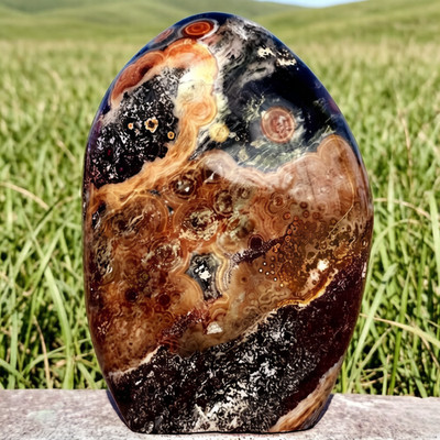 1.62LB A free-form mineral specimen of natural sea jade quartz crystal