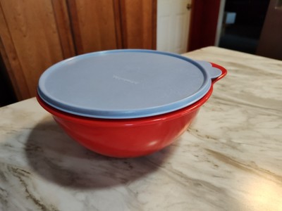 Tupperware Thatsa Bowls 12 cup Red With Blue Seal Nice