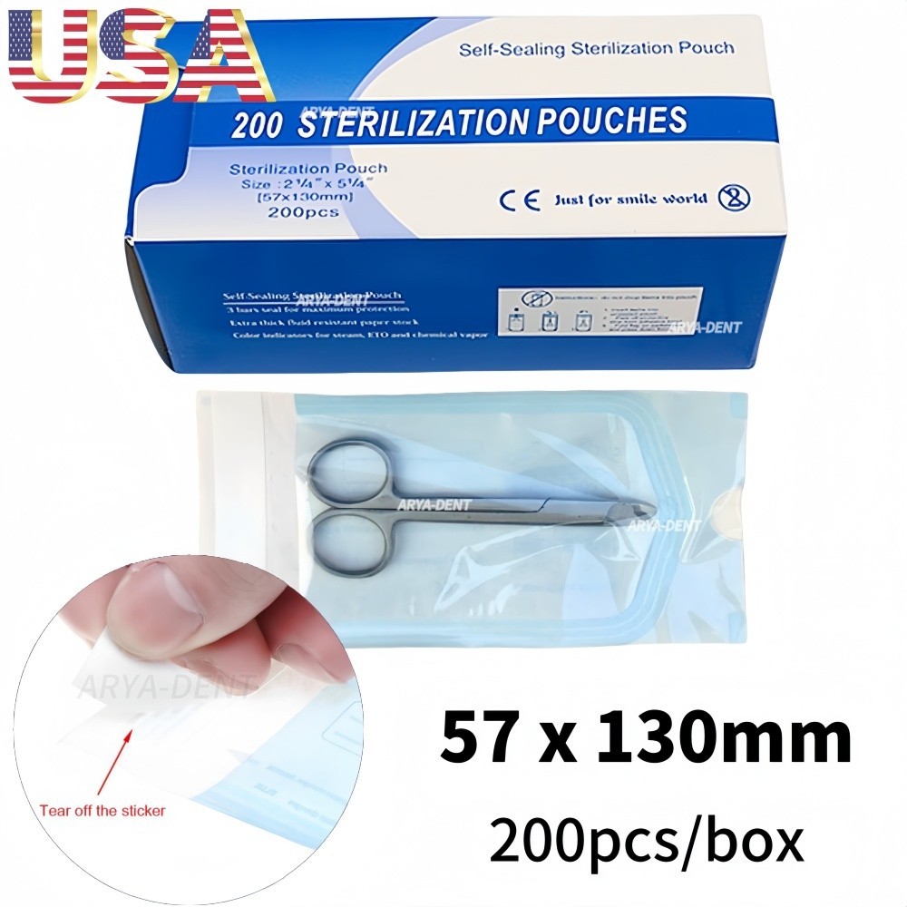 Autoclave Sterilization Pouches Dental Medical Self Seal Pouch Sterilizer Bag