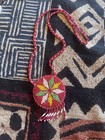 Handcrafted Red Beaded Floral Pendant Necklace — photo 1