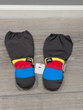 L-Bow Kids Waterproof Extra-Long Thinsulate Mittens Size Small Blue Red Yellow