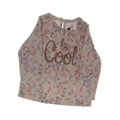 LC Waikiki Baby, Langarmshirt, Größe: 80/86, Beige/Mehrfarbig, Blumen #FNs