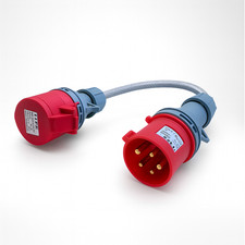 32A To 16A 5 Pin - 3 Phase Adaptor - 415V - Steel Armoured Cable -(0.5M-5Metres)