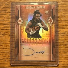 2025 Panini Phoenix #PHP-DES Donovan Edwards Phoenician Penmanship Silver Auto