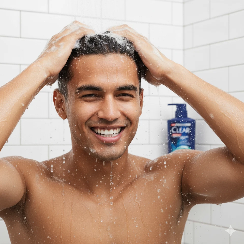 2x CLEAR Anti-Dandruff SHAMPOO ICE COOL MENTHOL Refreshing Cool 350ml - Image 3 of 4