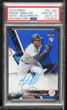 2018 Topps Finest Blue Refractor 126/150 Miguel Andujar PSA 10 GEM MT Auto n0c