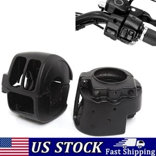 For Harley Softail Fat Boy 1996-10 Handlebar Control Switch Housing Covers Black