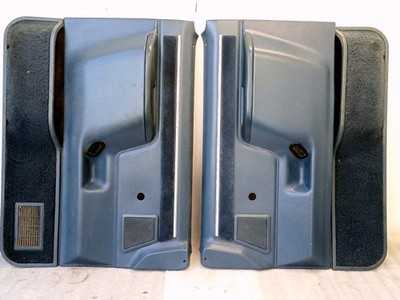 87-91 Deluxe Light Blue Door Panel Set Manual Windows F150 F250 F350 Bronco XLT