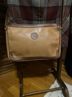 VTG Carriage Court Brown Leather Shoulder Purse Equestrian Horse & Carriage