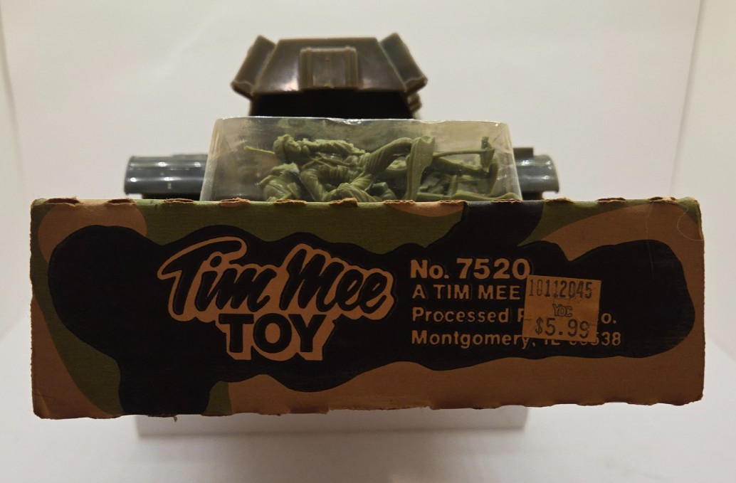 Vintage Tim Mee Toy No. 7520 M60 Tank Includes 8 Soldiers Original