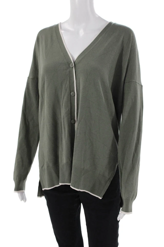 Cárdigan suéter verde Splendid para mujer talla S Foto 2 de 4