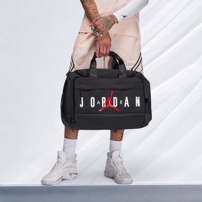 Nike Air Jordan Velocity Duffel Gym Travel Duffle Bag Black Red