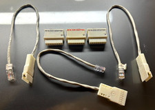 66 / 110 Test Block Adapters 4 Pairs on both CAT 6 Jumpers TESTAR 8 LOT OF 6