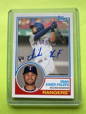 2018 Topps 83A-IK Isiah Kiner-Falefa Autographed Texas Rangers Rookie Card. rookie card picture