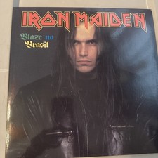 Iron Maiden Live Blaze No Brazil Import Green Vinyl Lp Rare Of 100
