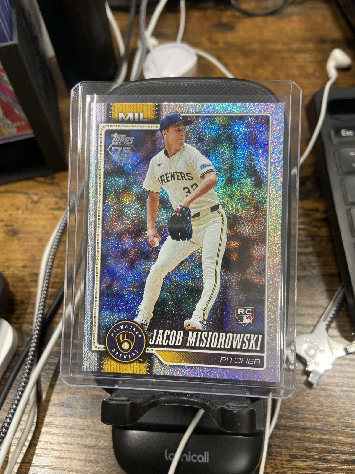 2026 Topps Series 1 Jacob Misiorowski Sand Glitter #10 Milwaukee Brewers RC