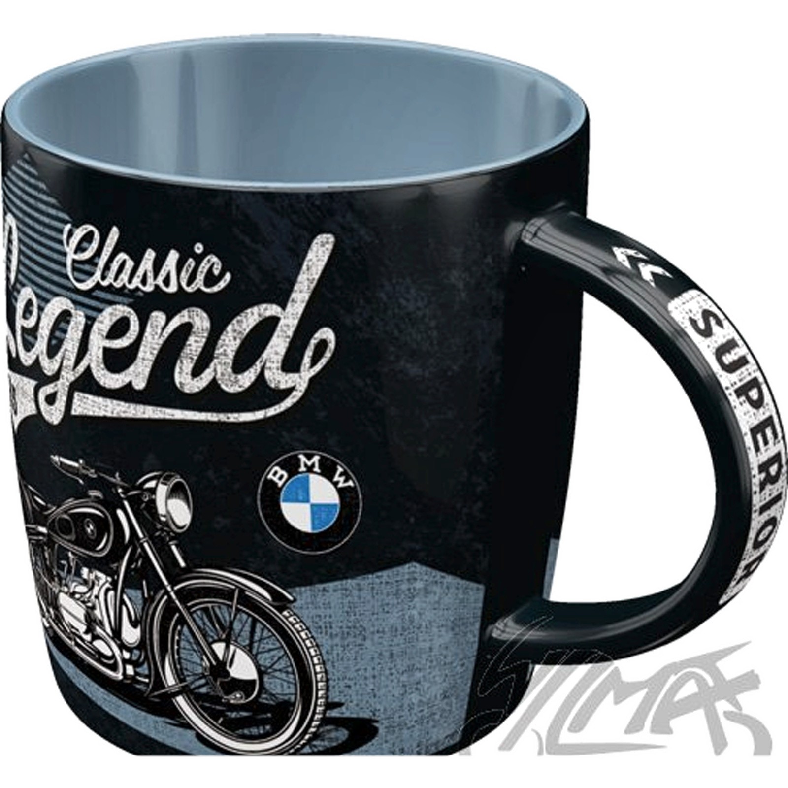 Mug BMW Classic en céramique noire de 330 ml pour passionnés d'auto