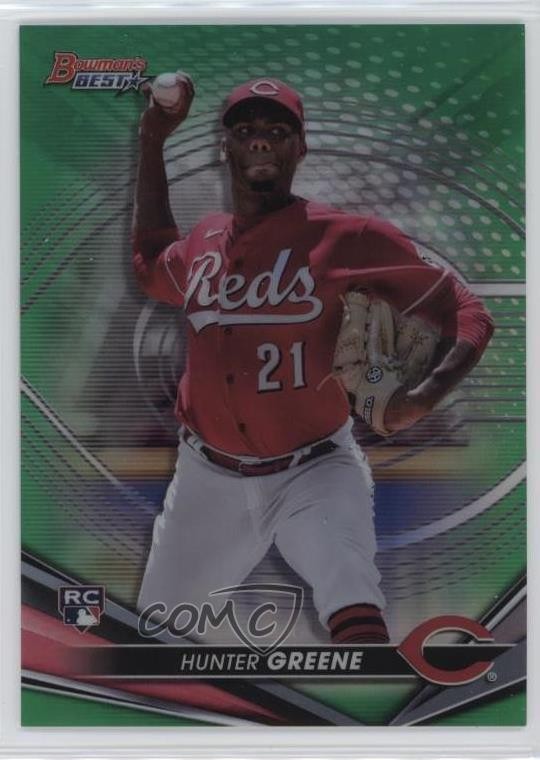 2022 Bowman's Best Green Refractor 29/99 Hunter Greene #54 0tk7