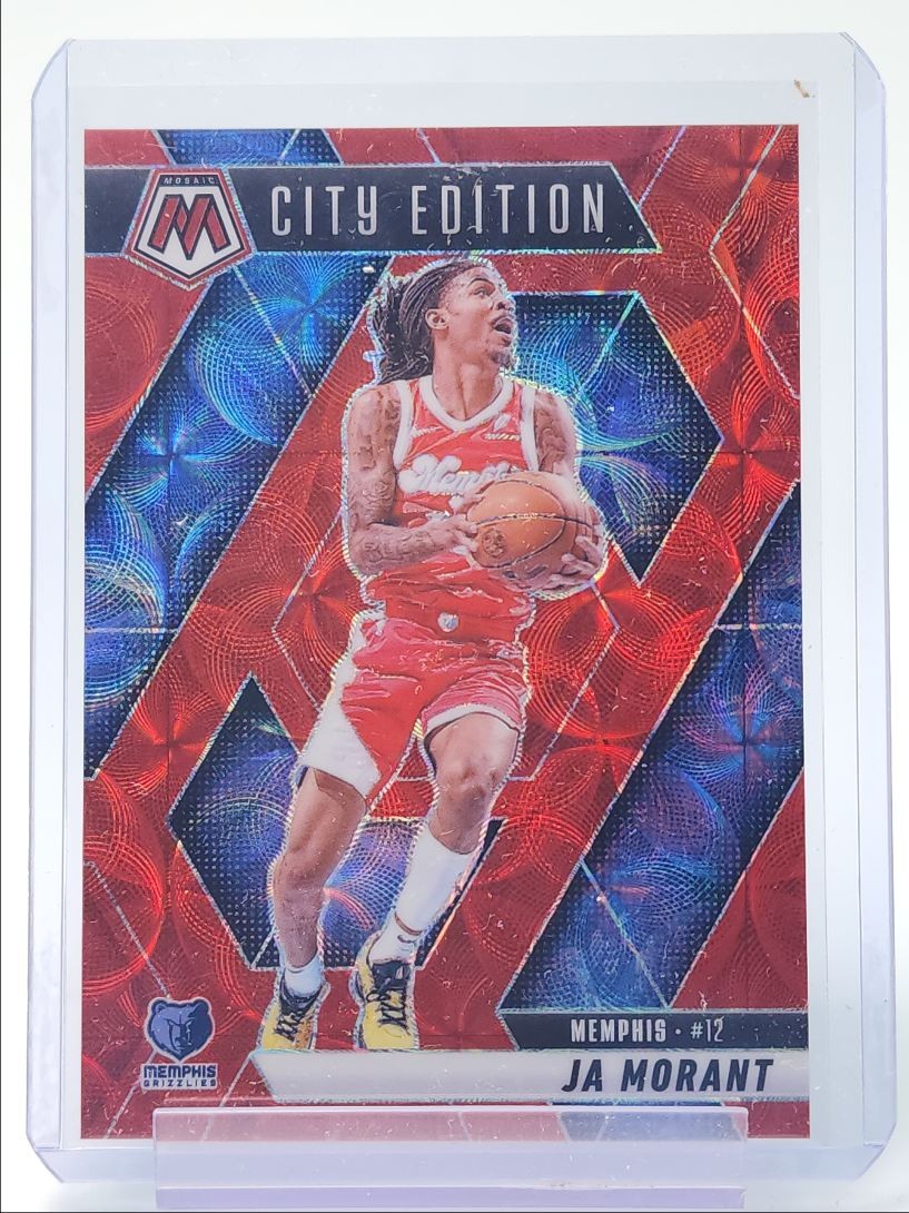 JA MORANT 2024-25 MOSAIC CITY EDITION RED INTERNATIONAL PRIZM /75 Q3701